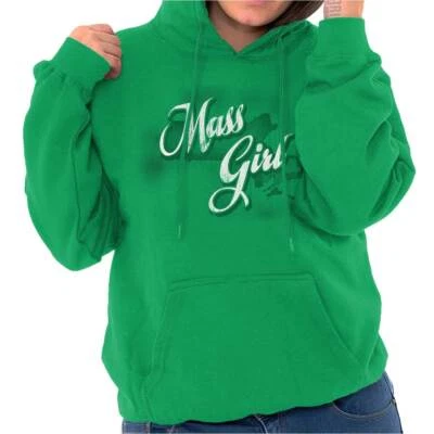 Massachusetts MA Girl Lindo Local Home Town Mujeres Sudaderas con Capucha Sudaderas con Capucha Foto 1 de 4