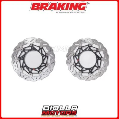 KIT DISCHI FRENO ANTERIORE BRAKING YAMAHA YZF R1 1000 2006 - [WAVE FLOTTANTE] WK Foto 1 de 4