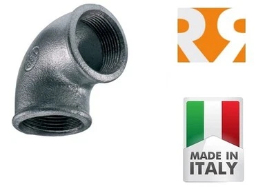 RACCORDITALIA GOMITO IN GHISA ZINCATO FEMMINA-FEMMINA FF DA 2" RACCORDI IDRAULICI ZINCATI
