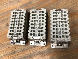 HARTING HAN 16 ES-M, INSERT, MALE, 16 POLE, 600V, 16A, 6KV, lot of 3 - Picture 1 of 4