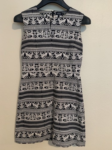 Abito sabato Kate Spade 4 nero sfinge egiziana senza maniche scollo spacco ottimo stato