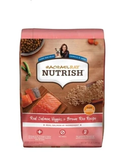 Rachael Ray Nutrish Real Salmon, Veggies & Brown Rice Recipe Dry Dog Food, 13 lb - Picture 1 of 4