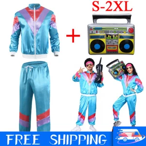 Trainingsanzug set 80er 90er Jahre Kostüm Karneval Fasching Herren DamenKleidung - Bild 1 von 10