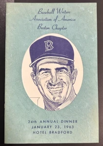 Jan 23, 1963 24th Annual Baseball Writers Association America Dinner Program - Picture 1 of 8