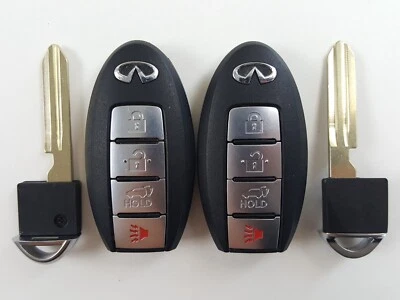 LOTE ORIGINAL DE 2 INFINITI QX56 11-13 OEM LLAVE INTELIGENTE MENOS ENTRADA MANDO A DISTANCIA EN BLANCO Foto 1 de 4