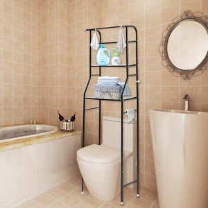 Over The Toilet Storage Rack 4-Tier Metal Bathroom Shelf Space Saver Organizer - Imagen 1 de 10
