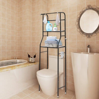 Over The Toilet Storage Rack 4-Tier Metal Bathroom Shelf Space Saver Organizer - Image 1 of 4