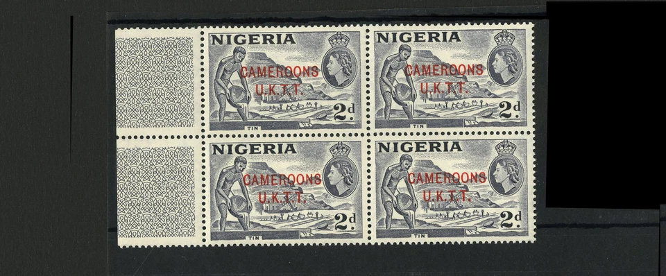 M6324 Camerún 1960 SGT4b - 2d gris azulado en bloque marginal izquierdo de 4. Foto 1 de 1