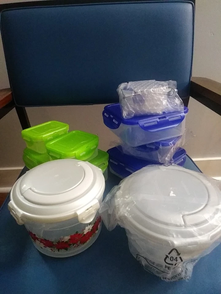 9LOCK N LOCK Various Canisters  Freezer Microwave safe Multicolor Containers - Image 1 of 4