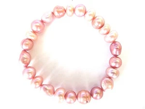 Honora Cultured Pearls Large Pink Tint Stretch Bracelet - Picture 1 of 1
