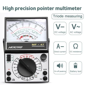 Volt Voltmeter Ammeter Ohmmeter Analog Multimeter Tester Meter AC/DC 1000V/500mA - Picture 1 of 12
