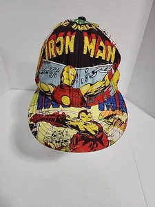 RARE MARVEL IRON MAN HAT ADULT LG/XLG 2009 COMIC ART LAYTON KIRBY HECK - Picture 1 of 5