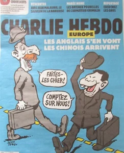 2019 CHARLIE HEBDO N° 1392 EUROPE ENGLISH GO CHINESE ARRIVE - Picture 1 of 1
