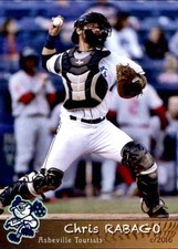 2016 Asheville Tourists Grandstand #24 Chris Rabago Riverside California CA Card