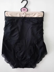 NEW EX M&S 2 Pack Midi Knickers SIZE 8, 10, 22 Black Almond - Picture 1 of 7