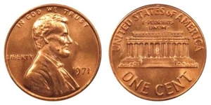 1971  P Lincoln Small Cent  Gem Uncirculated - Picture 1 of 1