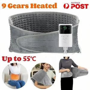 Electric Heating Pad Waist Warmer Back Pain Relief Adjustable Heated Mat Blanket - Picture 1 of 16