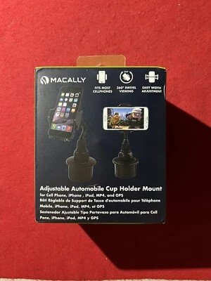 Macally Adjustable Phone Car Cup Holder Mount Unopened 360 swivel - Image 1 of 4