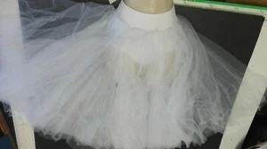 NUEVO Romántico Tul Chifón 3 Capas Ballet Salón de Baile Falda Blanca en Baúles - Imagen 1 de 4