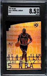 Michael Jordan 1997-98 Upper Deck UD3 Die-Cut Card #MJ3-1-SGC Graded 8.5 NM-MT+ - Picture 1 of 2