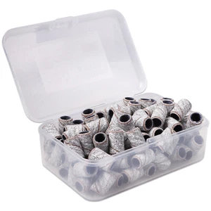 Bandas de lijado de uñas PANA 100 piezas para brocas de clavo lima (80 arena, cebra) - Imagen 1 de 7
