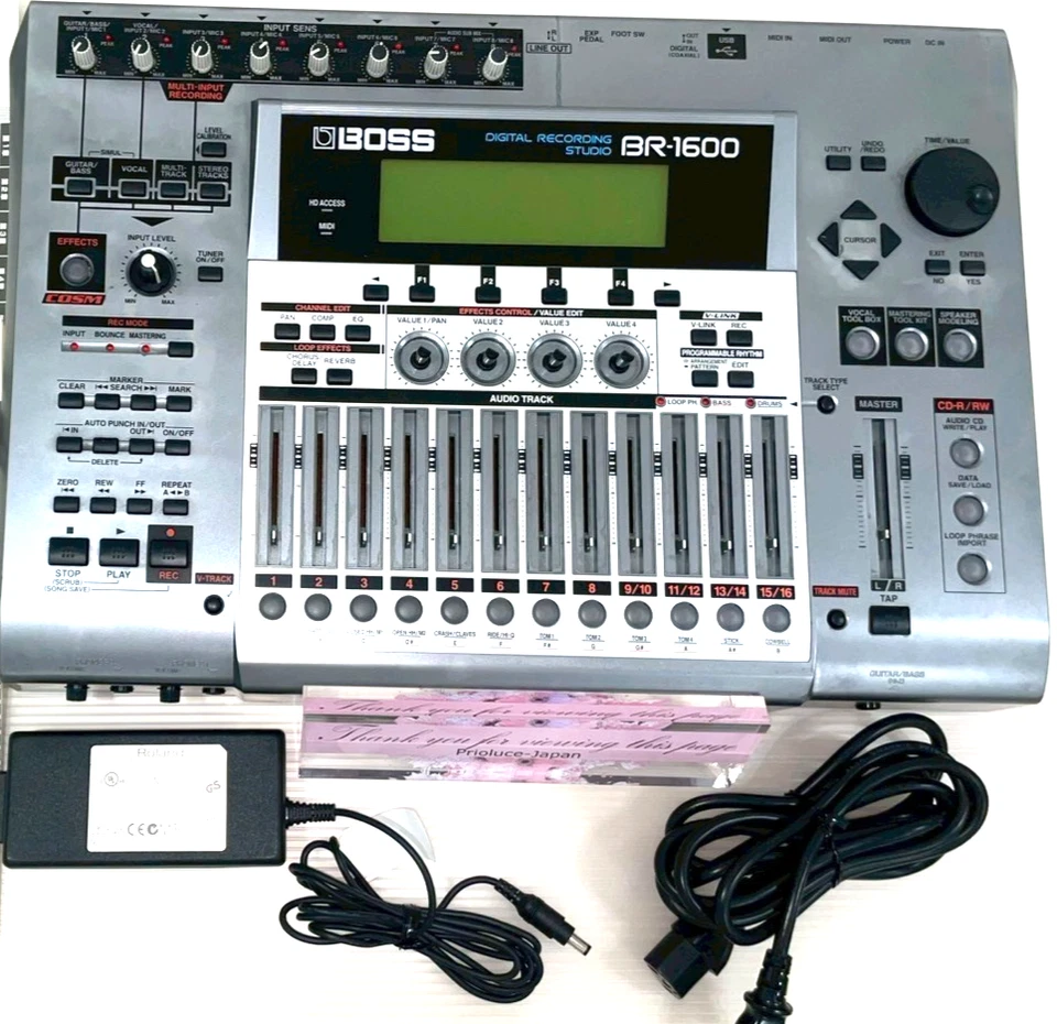 BOSS BR-1600CD Digital Multitrack Recorder Tested with adapter - Image 1 of 4