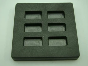 1/2 oz x 6 stampo grafite ad alta densità lingotto oro - 1/4 oz argento 6 cavità rottami - Foto 1 di 4