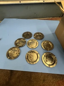 (8) Salem Menthol Geschmack Zigarette Co. Vintage geprägte Metall Aschenbecher 3-1/2" - Bild 1 von 15