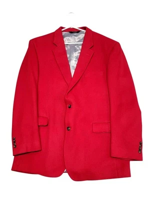 Blazer Jos A Bank Para Hombre 48L Rojo 100% Cabello Abrigo Deportivo Dos Botones Elegante Foto 1 de 4