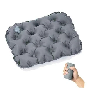 Inflatable Seat Cushion, Lightweight Waterproof Sitting Pad, Portable Air Grey - Picture 1 of 7