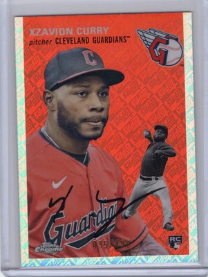 2024 Topps Platinum Anniversary Xzavion Curry Refractor 095/499 Guardians - Image 1 of 2