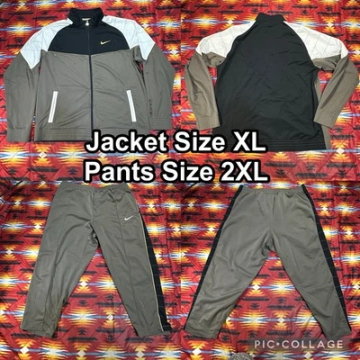 Conjunto de Traje de Pista Gris Nike De Colección Para Hombre Talla XL 2XL Cremallera Completa Chaqueta y Pantalones ¡LEER! Foto 1 de 4