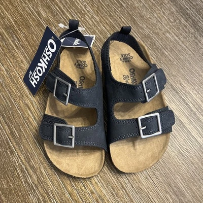 Oshkosh B'Gosh 女孩学步儿童 9 码凉鞋。 蓝色扣带 可调式 全新 — 第 1/4 张图片