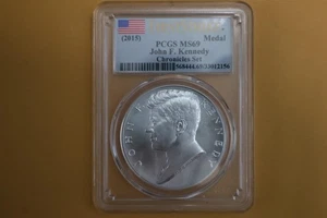 2015 John F Kennedy Medal from Chronicles Set PCGS MS69 FS -  1 oz silver - Picture 1 of 4