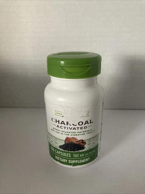 Natures Way CARBÓN Activado 560mg Apoyo Digestivo 100 Cápsulas 06/2028 Foto 1 de 4