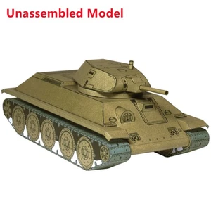 DIY 1/50 Soviet T-34 Medium Tank Paper Model Handmade Military Scene Collection - Picture 1 of 13