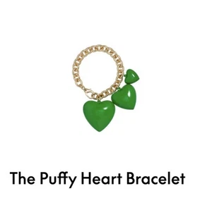 ROXANNE ASSOULIN The Puffy Heart Bracelet Green - Picture 1 of 6