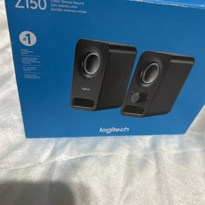 New Logitech Z-150 Multimedia Computer Speakers 2.0 Portable Blk - Image 1 of 4