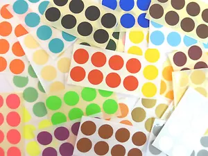 19mm Rotondo Dot Adesivi Colorato Cerchi Circolare Etichette Adesive - 32 Colori - Bild 1 von 34
