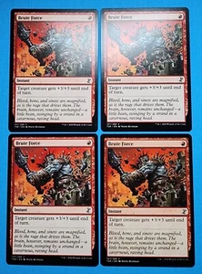 4x Brute Force Time Spiral Remastered Mtg Magic Card Red Mountain Instant 157 - Picture 1 of 4