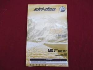 2008 Ski-Doo MX Z 600 RS Operator's Guide Manual  - Picture 1 of 2