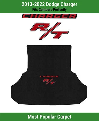 Lloyd Ultimat Trunk Carpet Mat for 2013-2022 Dodge Charger w/Red Charger RT Logo - Image 1 of 4