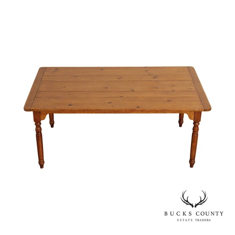 Farmhouse Style Rustic Pine Extendable Dining Table Cover