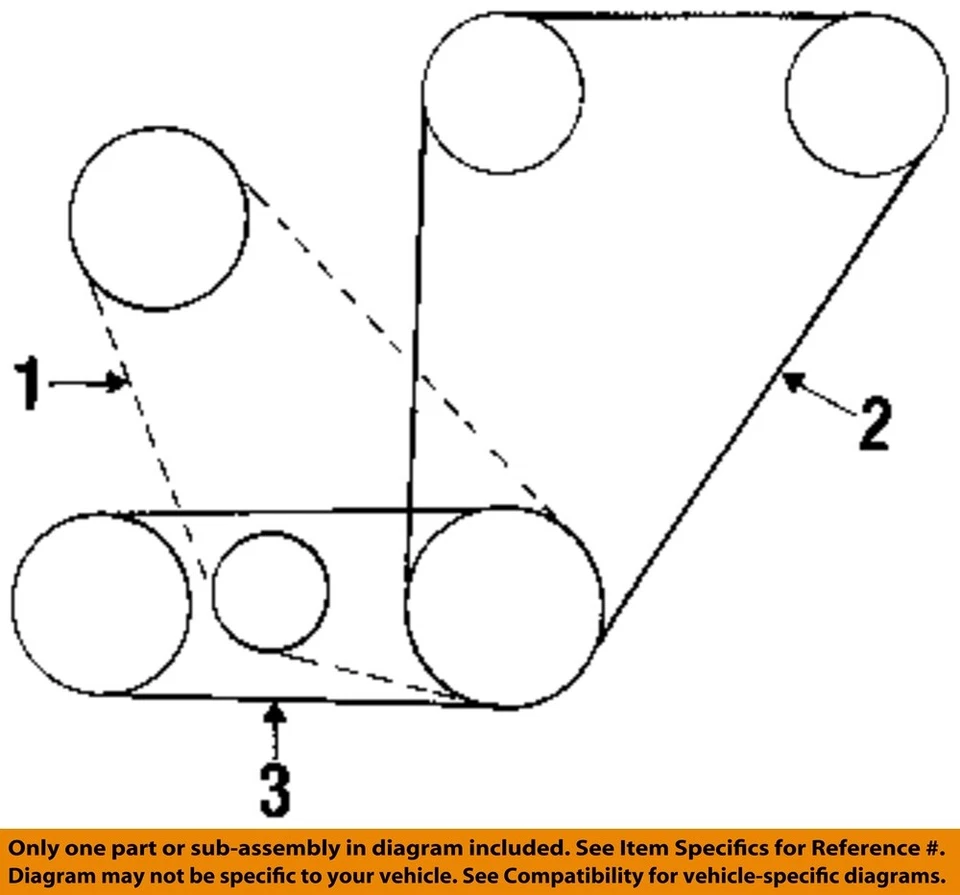 KIA OEM 95-04 Sephia,Spectra,Sportage Cooling Belts Pulleys-PS Belt 5717037310 - Imagem 1 de 1
