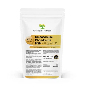 Glucosamine Chondroitin MSM Vitamin C Tablets – Joint, Bone, Skin Health Support - Picture 1 of 10