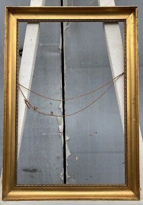 Picture Frame Profilrahmen Gold Flute Pearl BAR Falzmaße 50 X 33 CM Antique - Image 1 of 4