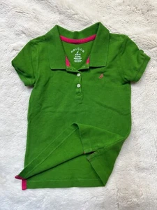 Little Girls Size XS 4 Nautica Green Polo shirt - Picture 1 of 5