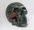 HUGE Life Size Jasper Carved Crystal Skull 6.5” 7+ lbs Ocean Rhyolite Brazil