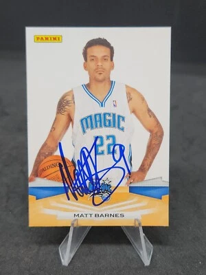 MATT BARNES 2009-10 PANINI #142 FIRMADO EN PERSONA AUTÓGRAFO AZUL SHARPIE MAGIC Foto 1 de 2