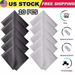 10Pcs Microfiber Cleaner Cleaning Cloth For Phone Screen Camera Lens Eye Glasses - Picture 1 of 12